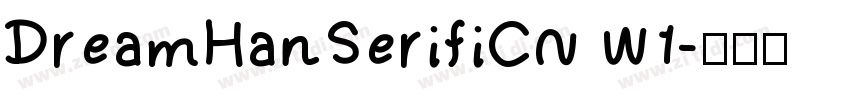 DreamHanSerifiCN W1字体转换